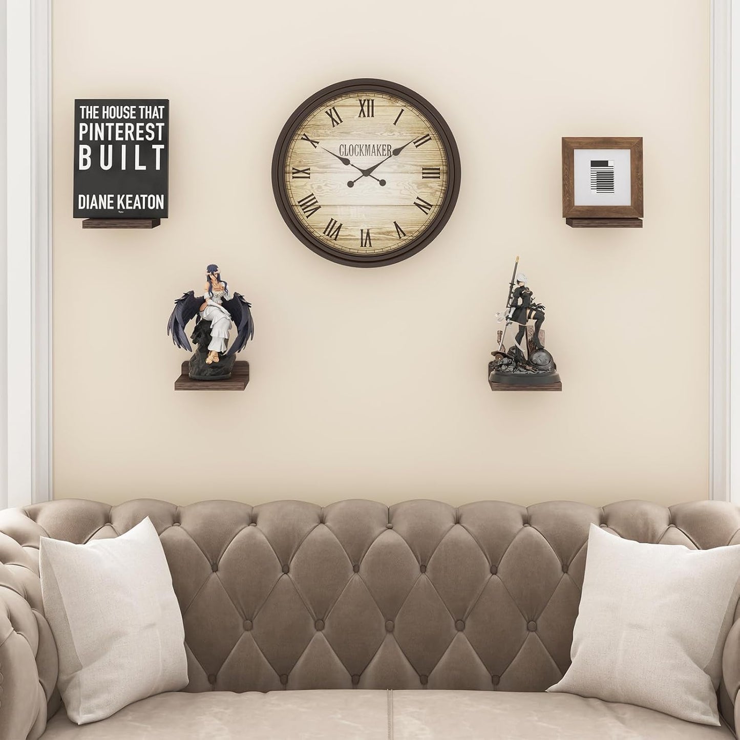 Small Floating Shelves | Set of 4 Rustic Wall Shelves for Home Decor