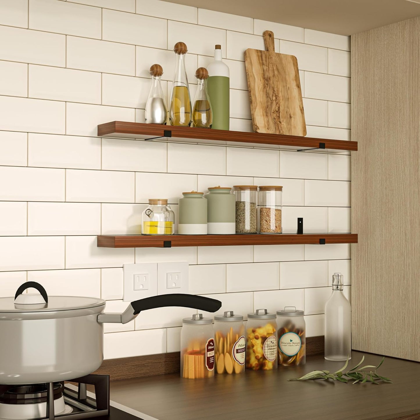 1-Tier Floating Shelf | Space-Saving Wall Shelf for Home Organizing
