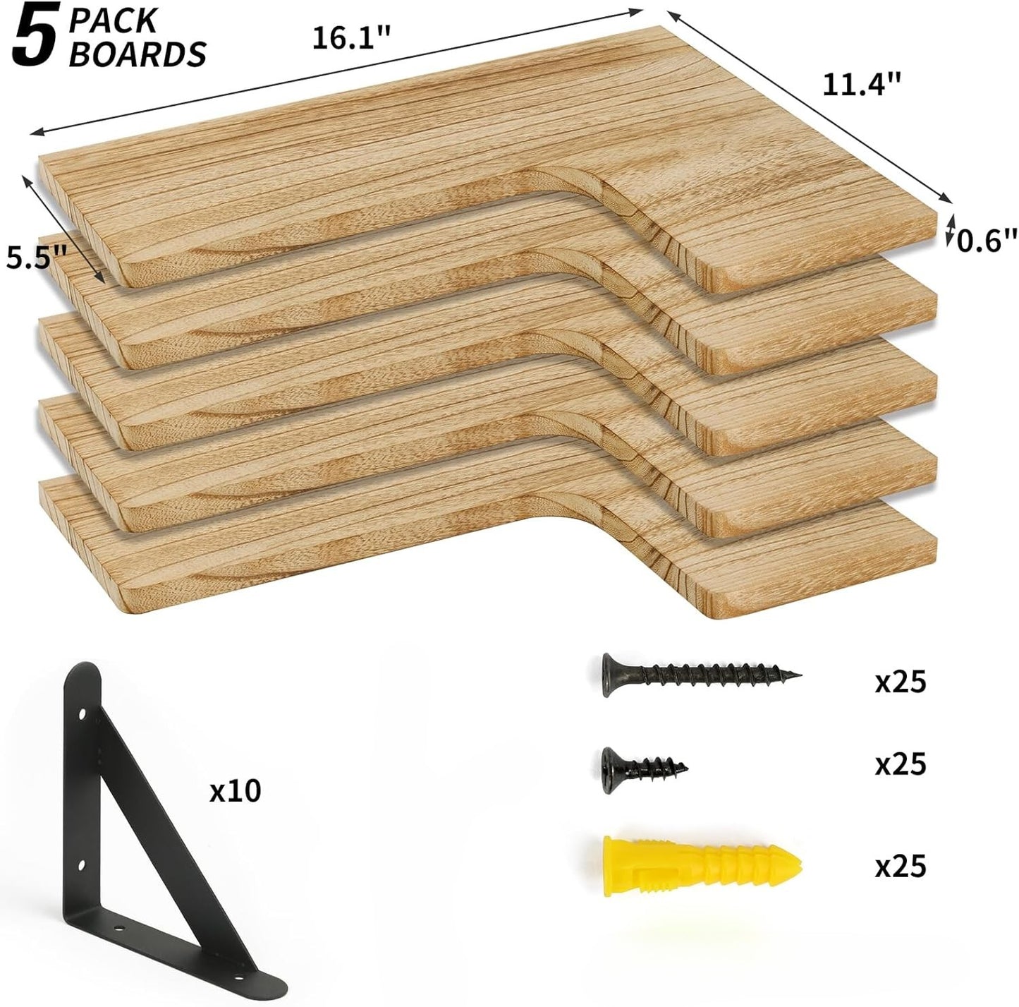 Corner Wall Shelves – Space Saving Floating Rack for Home Decor