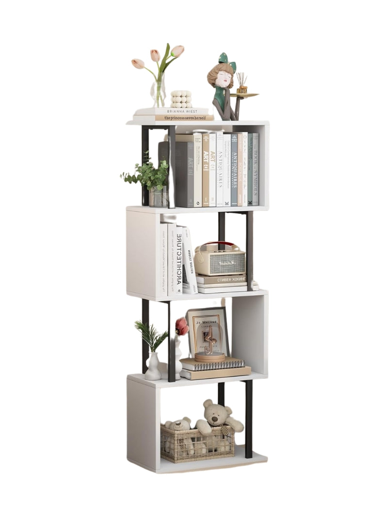 4 Tier Open Shelf | Modern Bookcase for Home & Office