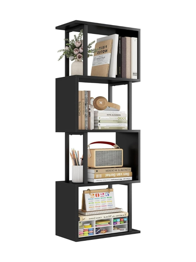 4 Tier Open Shelf | Modern Bookcase for Home & Office
