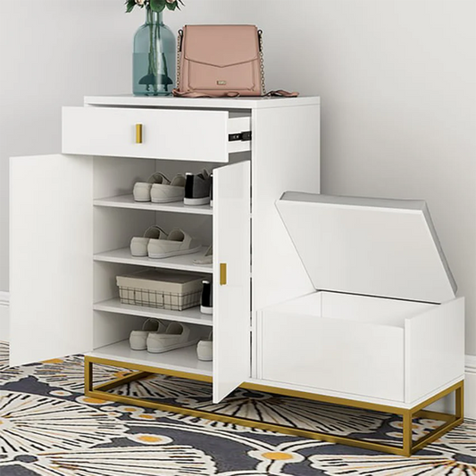 Modern Wooden Shoe Rack | Stylish Shoe Bench for Homes in Pakistan