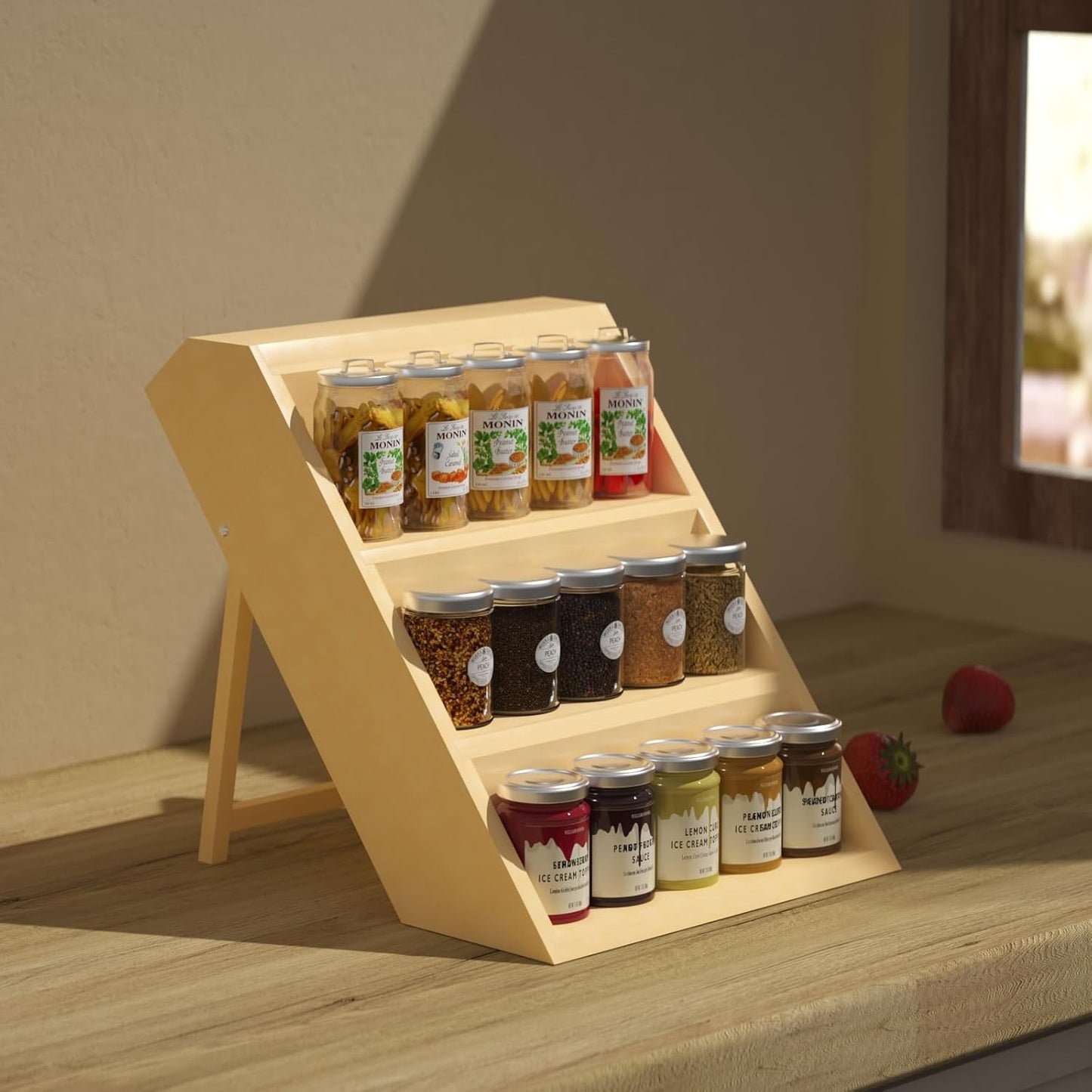 Spice Rack Organizer | Space Saving Countertop Storage Shelf