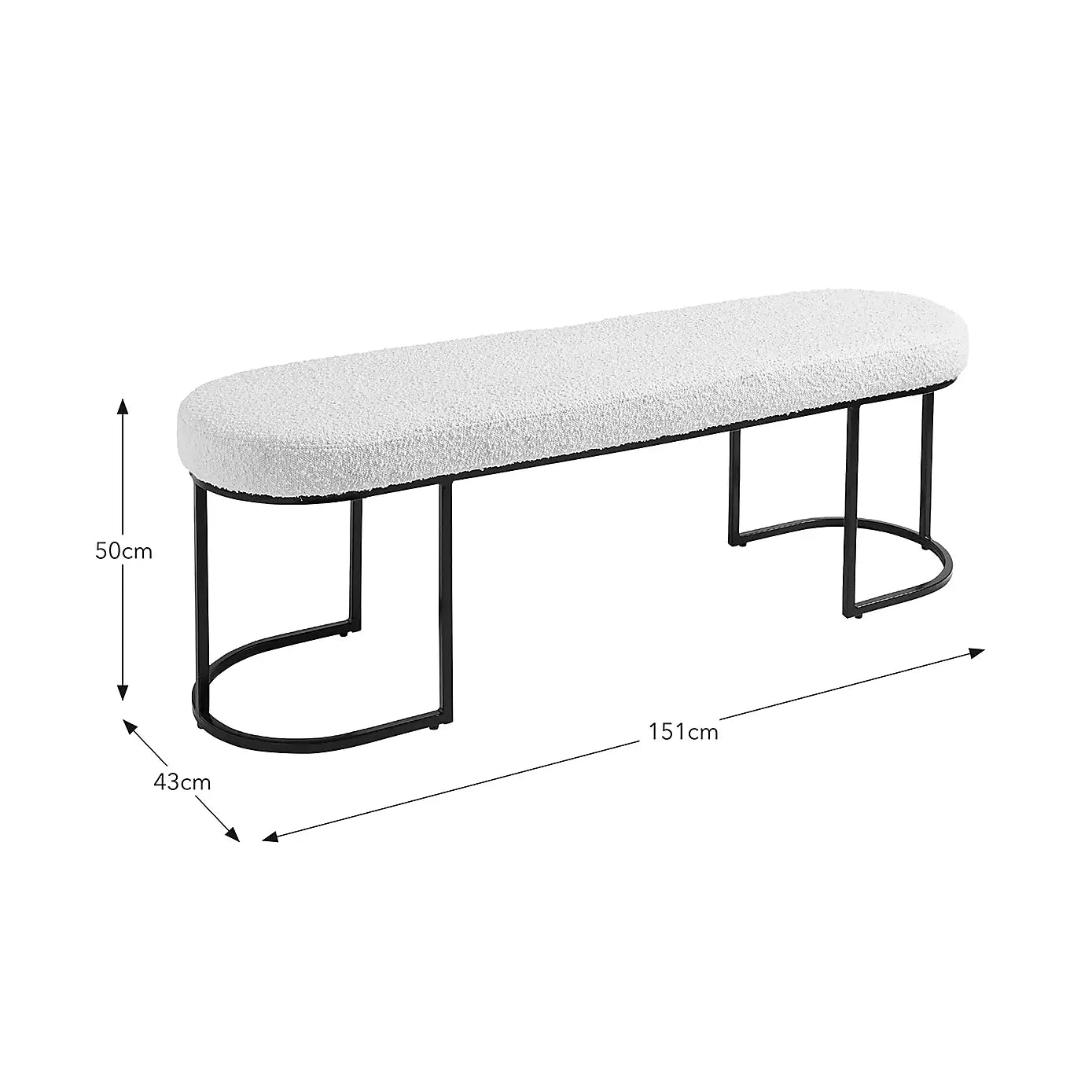 2 Seater Curved Bench | Trendy Seating for Homes in Pakistan