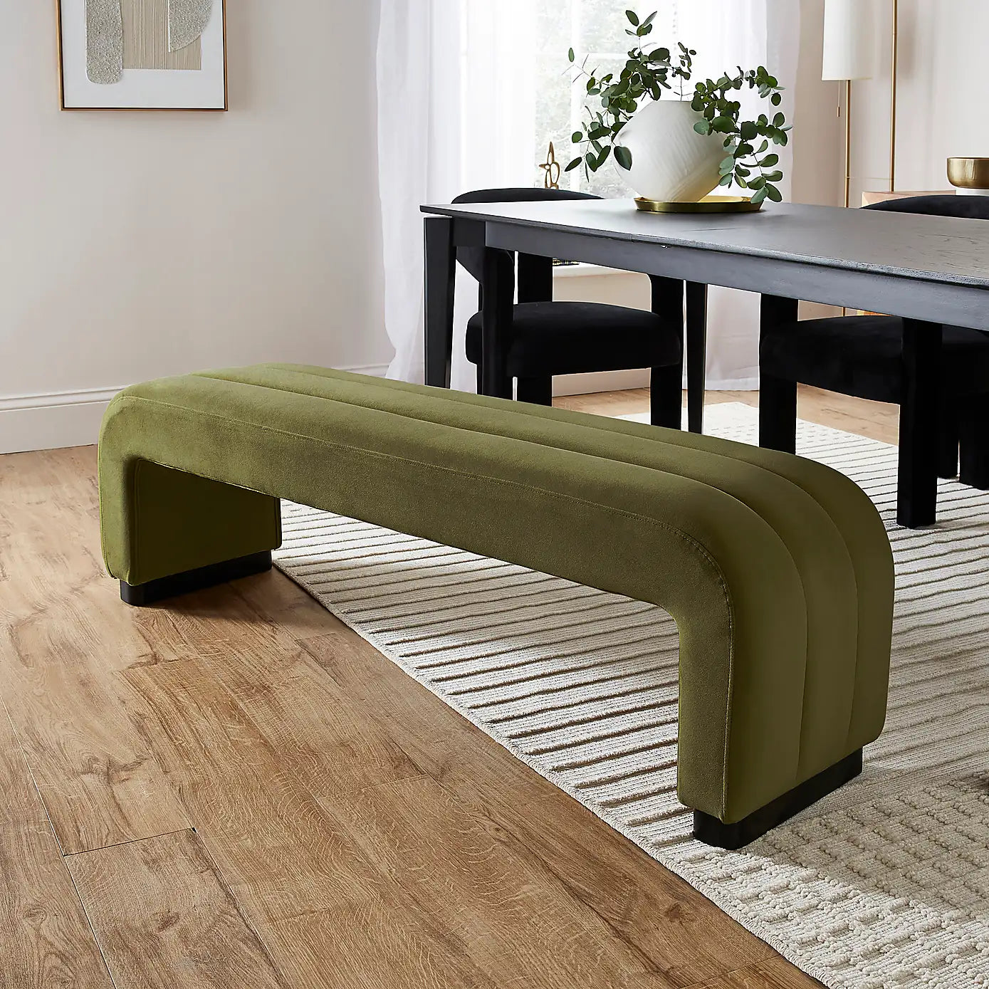 Lucilla 3-Seater Bench | Modern & Elegant Seating for Bedroom & Dining