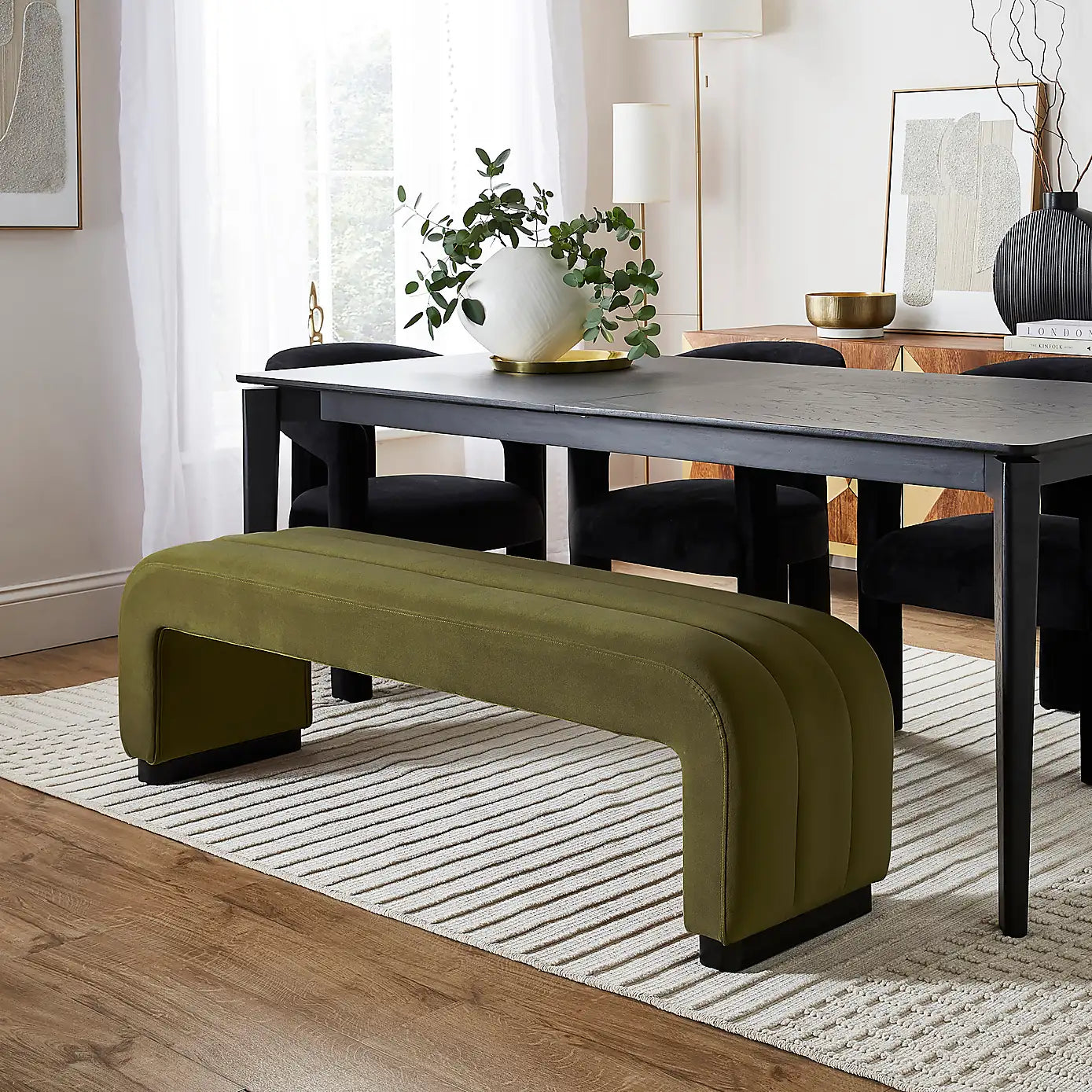 Lucilla 3-Seater Bench | Modern & Elegant Seating for Bedroom & Dining