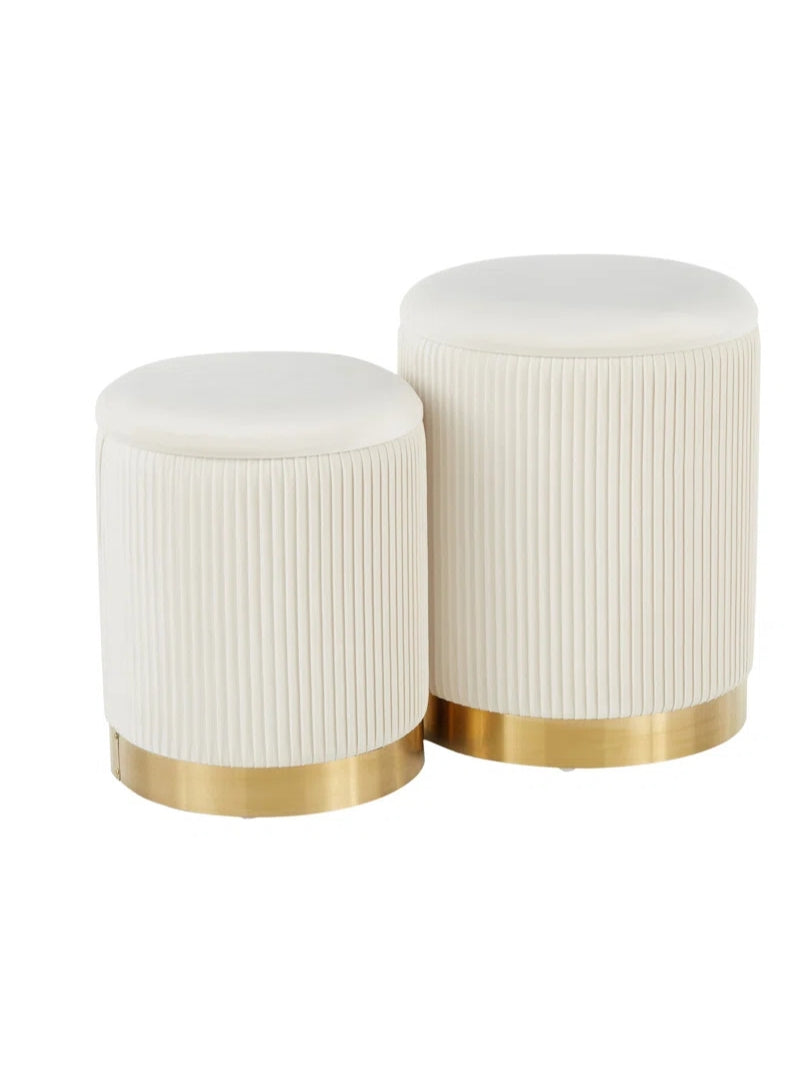 Callum Round Stool | Hidden Storage | Modern Home Furniture