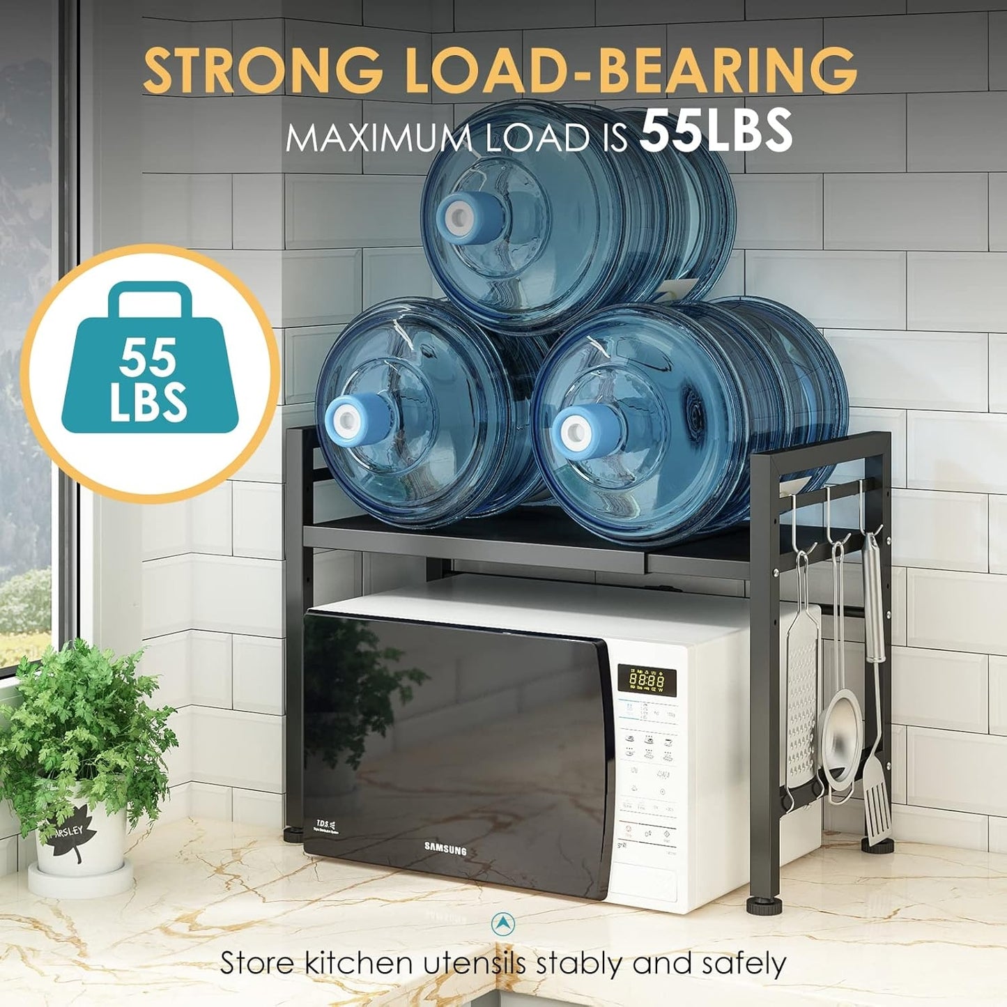 2 Tier Expandable Countertop Shelf | Space Saving Kitchen Rack