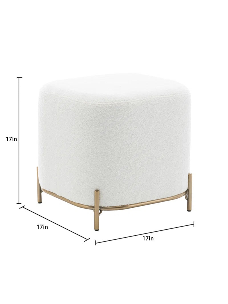 Ohman Upholstered Stool | Space Saving | Modern Home Decor