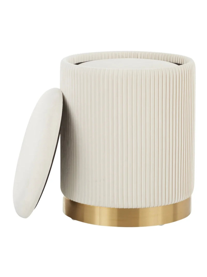 Callum Round Stool | Hidden Storage | Modern Home Furniture