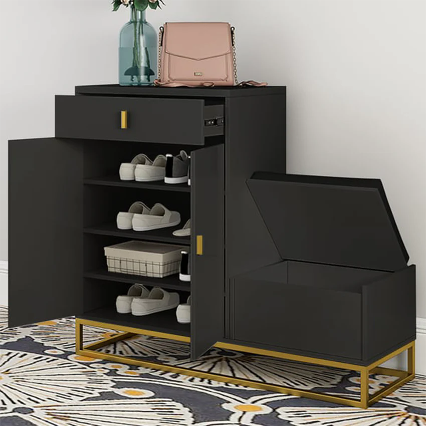 Modern Wooden Shoe Rack | Stylish Shoe Bench for Homes in Pakistan
