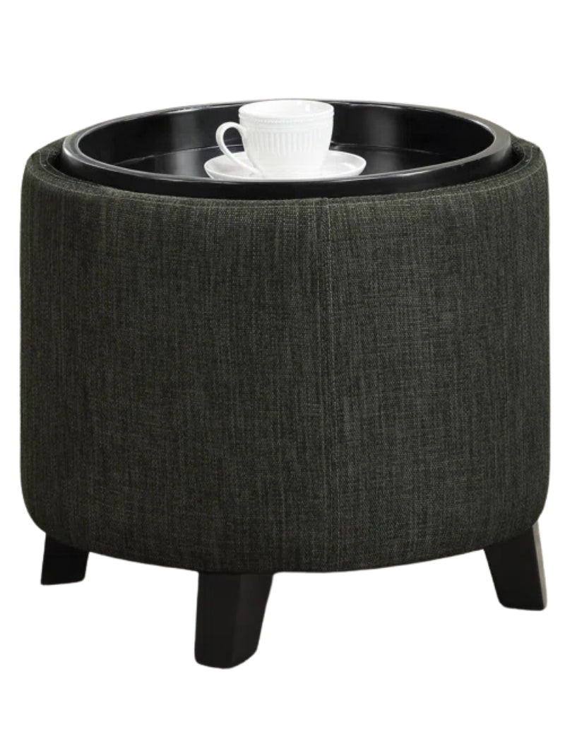 Oscar Storage Stool | Reversible Tray, Padded top | Multi-functional Stool