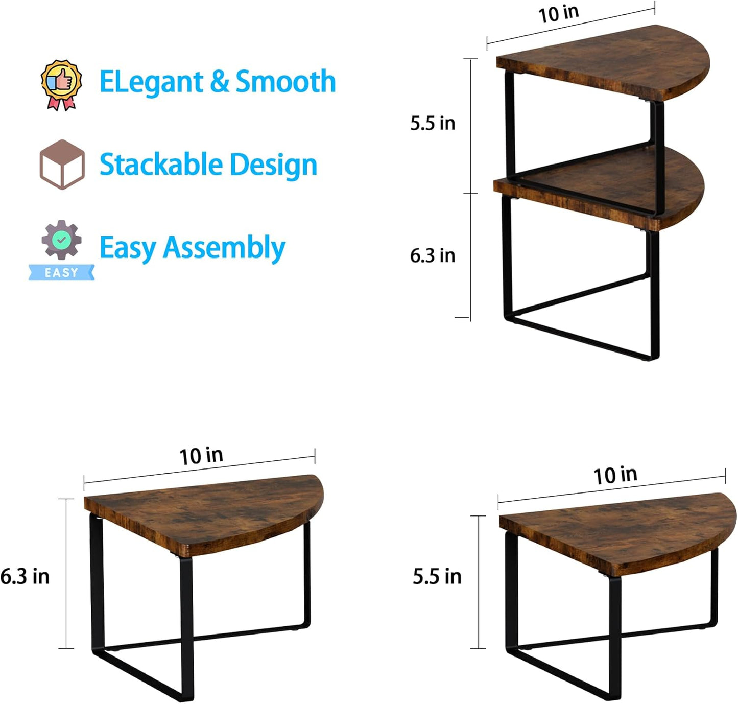 Corner Countertop Organizer | Space Saving Shelf for Home & Kitchen