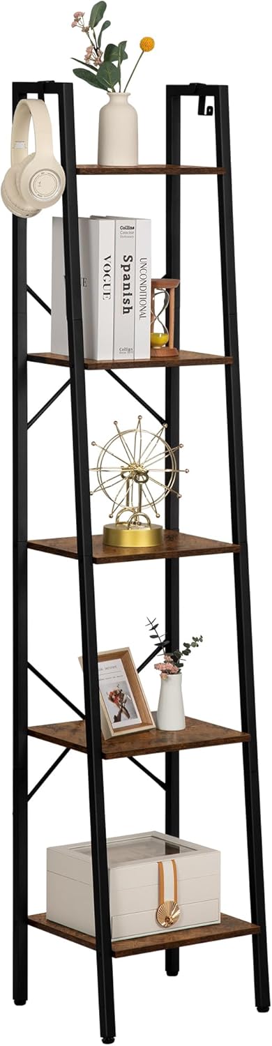 5 Tier Floor Shelf – Wall Standing Storage Rack for Home Decor