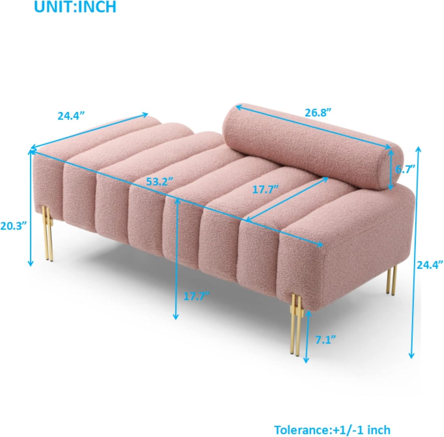 2 Seater Ottoman | Modern Design Bench for Bedroom Furniture
