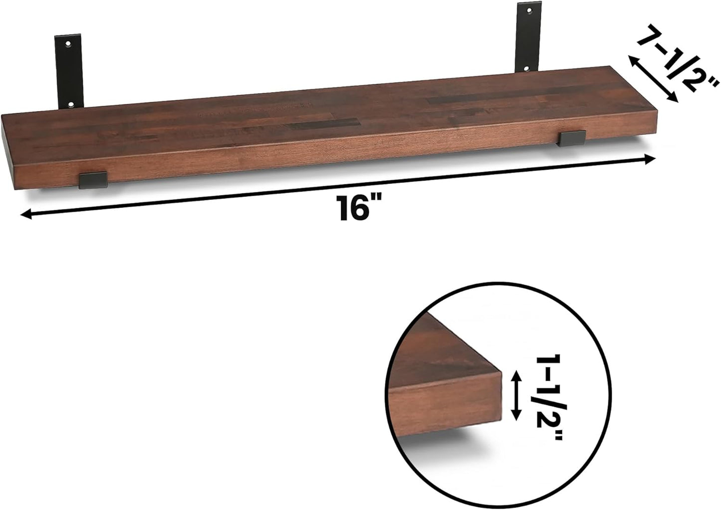 1-Tier Floating Shelf | Space-Saving Wall Shelf for Home Organizing