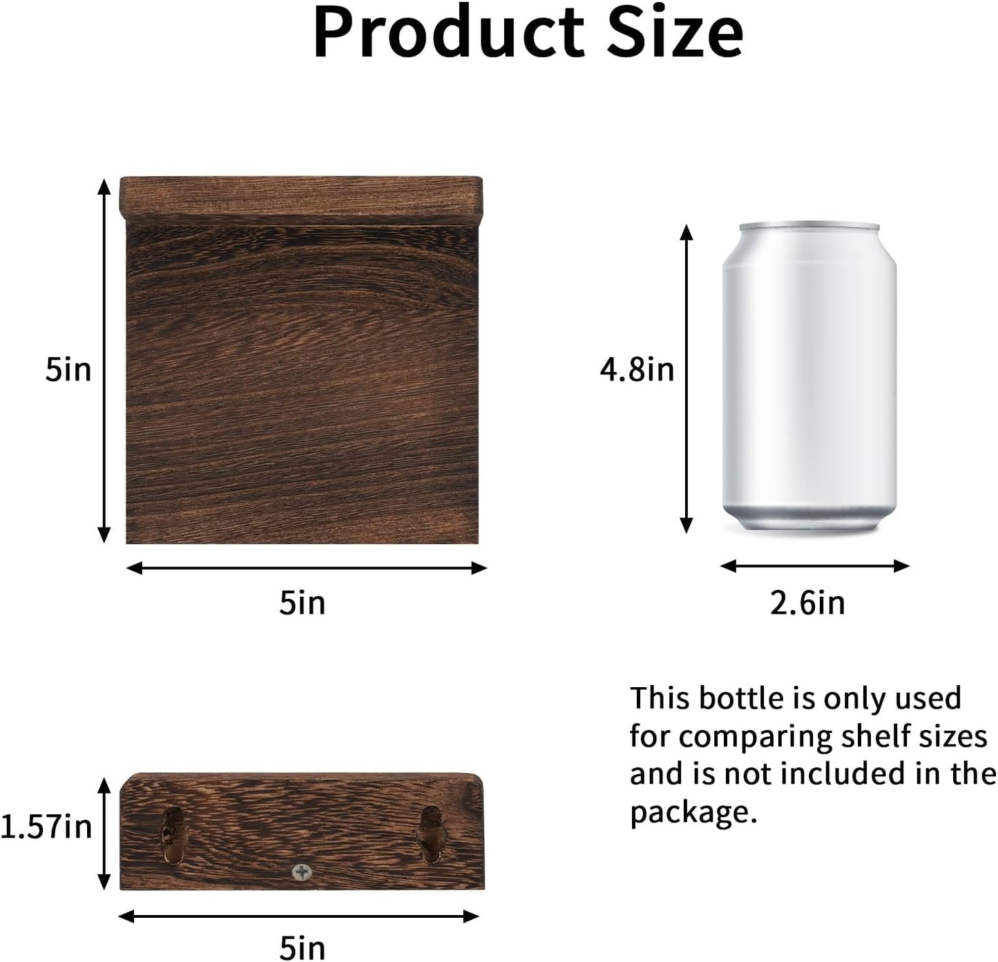 Small Floating Shelves | Set of 4 Rustic Wall Shelves for Home Decor