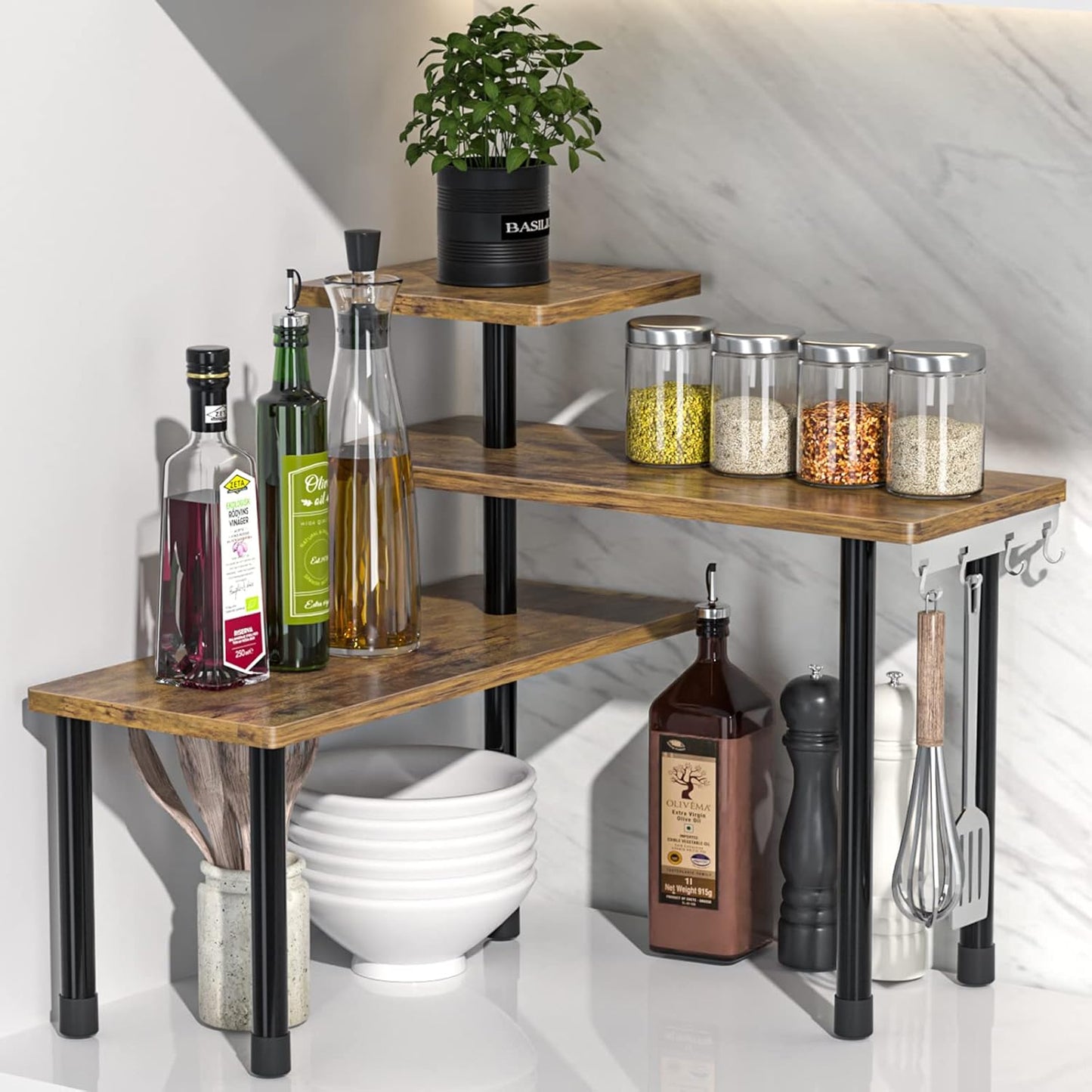 3 Tier Kitchen Shelf | Space Saving Counter & Storage Rack