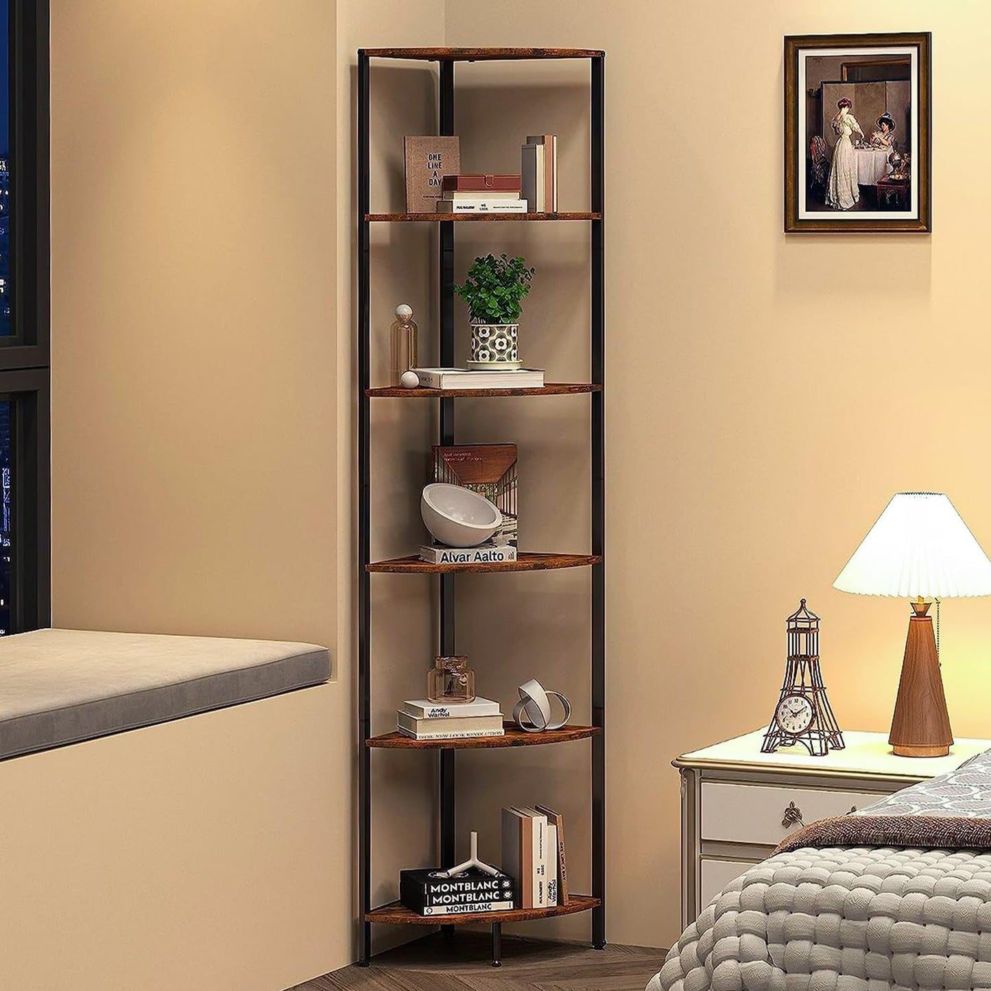 6 Tier Corner Shelf | Space Saving Rack for Home & Office