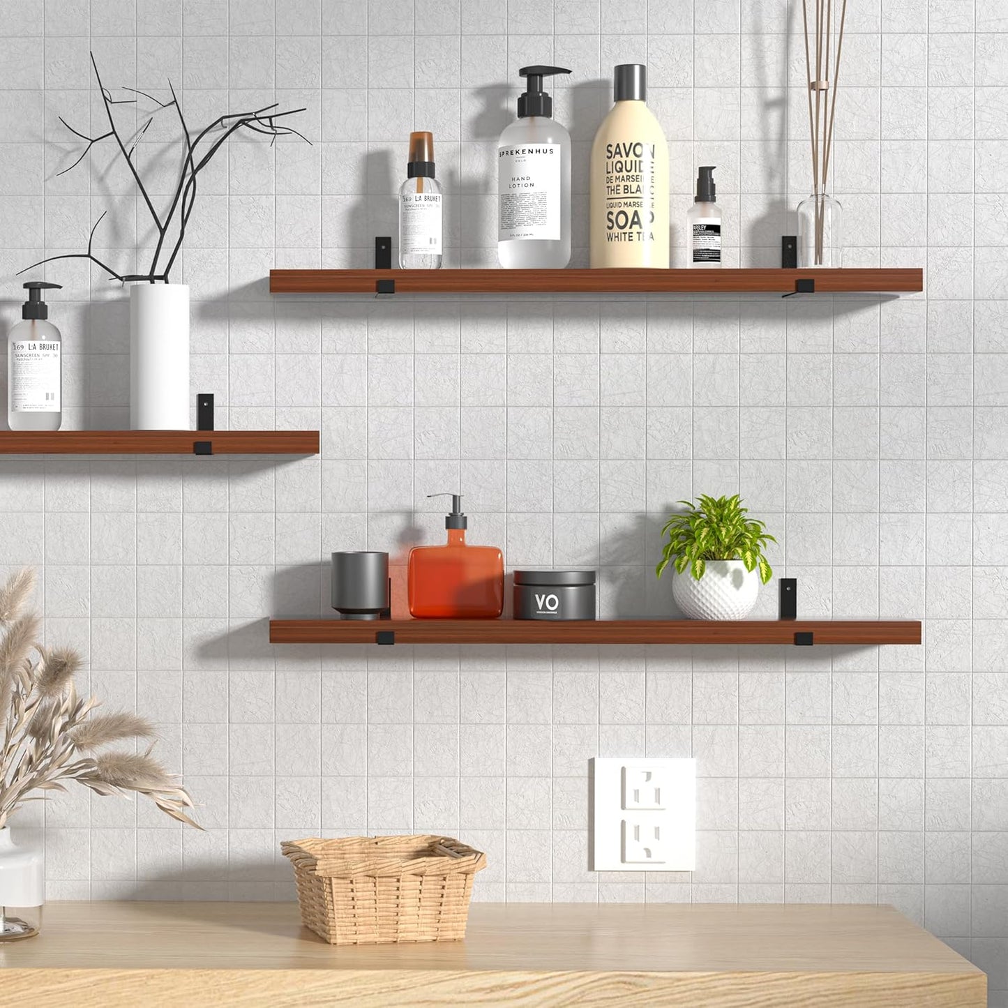 1-Tier Floating Shelf | Space-Saving Wall Shelf for Home Organizing