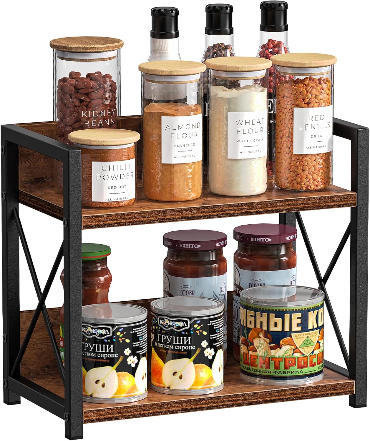 2 Tier Countertop Rack | Shelf Organizer for Home & Kitchen