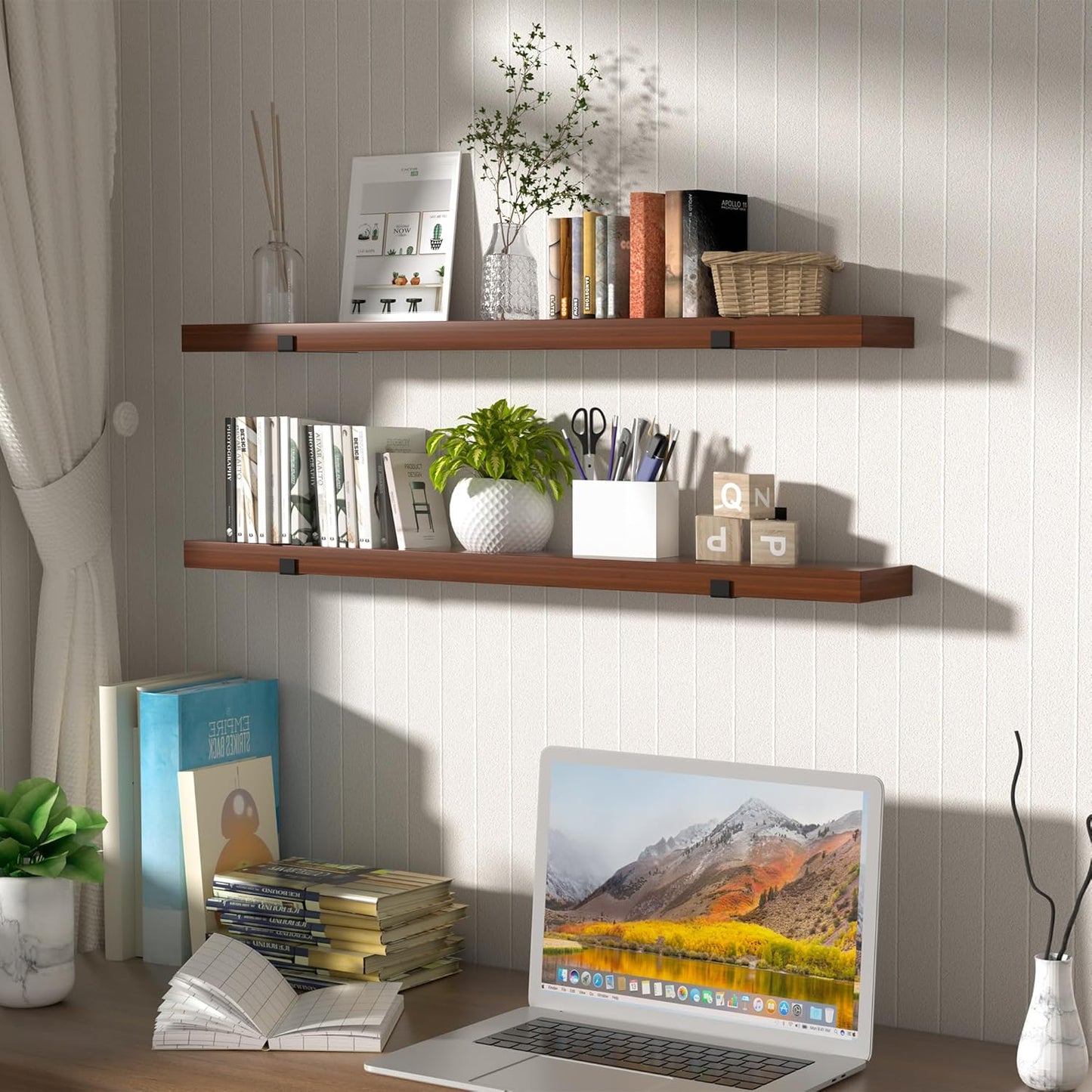 1-Tier Floating Shelf | Space-Saving Wall Shelf for Home Organizing
