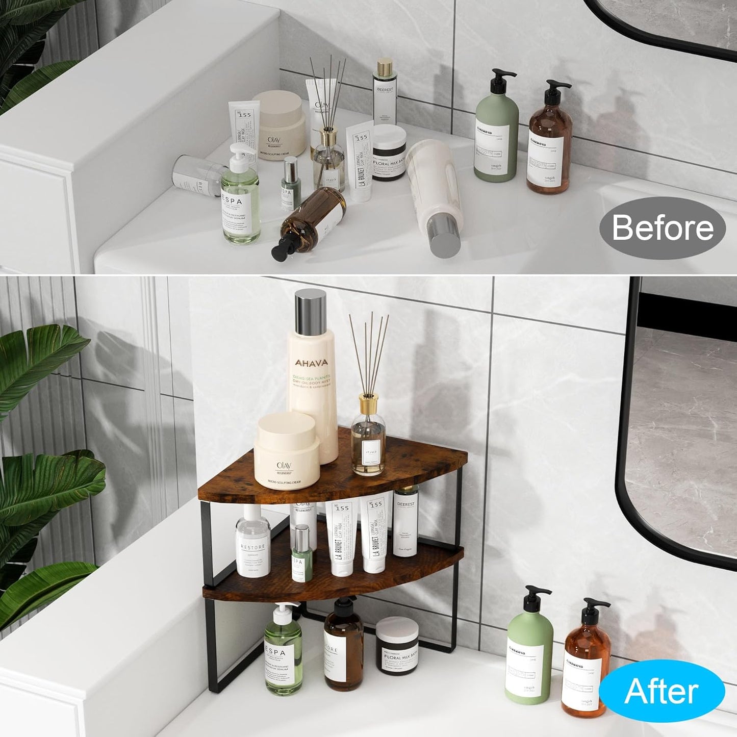 Corner Countertop Organizer | Space Saving Shelf for Home & Kitchen