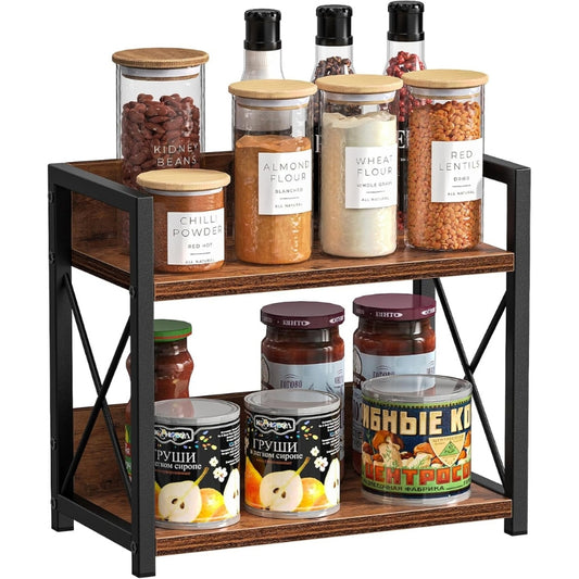 2 Tier Countertop Rack | Shelf Organizer for Home & Kitchen